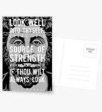 Marcus Aurelius quote: Look well into thyself Postcards