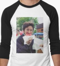 Araki eating a donut Men's Baseball ¾ T-Shirt