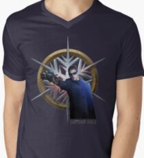 Kapitän kalt T-Shirt mit V-Ausschnitt für Männer