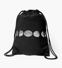 Moon phases Drawstring Bag