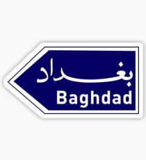 Baghdad, Road Sign, Iraq Sticker