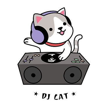 Dj Cat Spiral Notebook by Jayden Bromham - Pixels