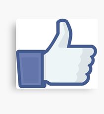 Facebook like button Canvas Print