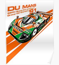 DU Mans Mazda 787B Poster