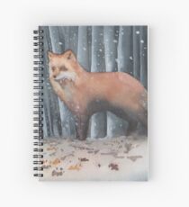 Red Fox in a Snowstorm Spiral Notebook