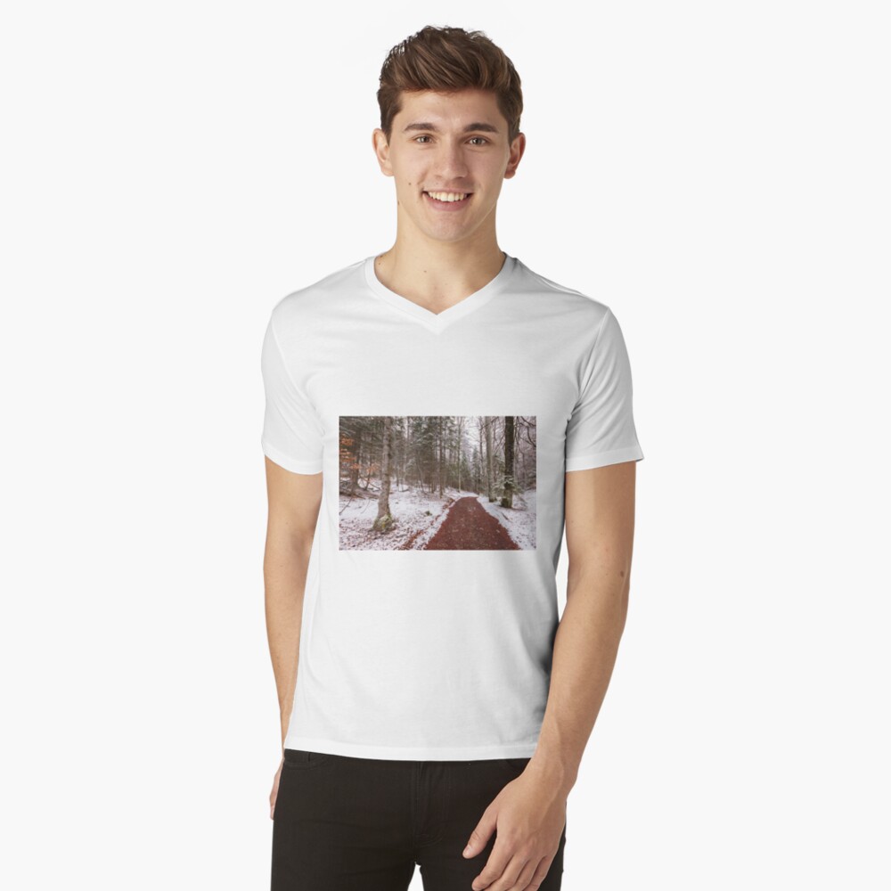 Bavarian Alps Path - 3/4 V-Neck T-Shirt