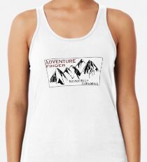 Adventure Finder Mountain Sticker Racerback Tank Top