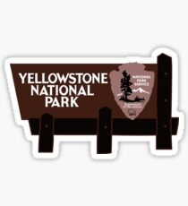 Yellowstone National Park Sign, Wyoming, USA Sticker