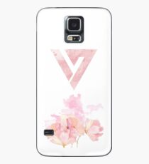 Floral Watercolor Seventeen Logo (Kpop) Case/Skin for Samsung Galaxy