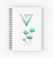 Cuaderno de espiral Acuarela Turquesa Diecisiete Diseño de Logotipo (Kpop)