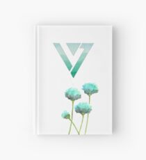 Turquoise Watercolor Seventeen Logo Design (Kpop) Hardcover Journal