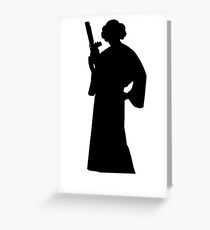 Star Wars Princess Leia Black Greeting Card
