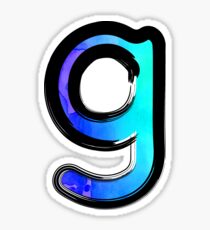 Watercolor - G - blue Sticker