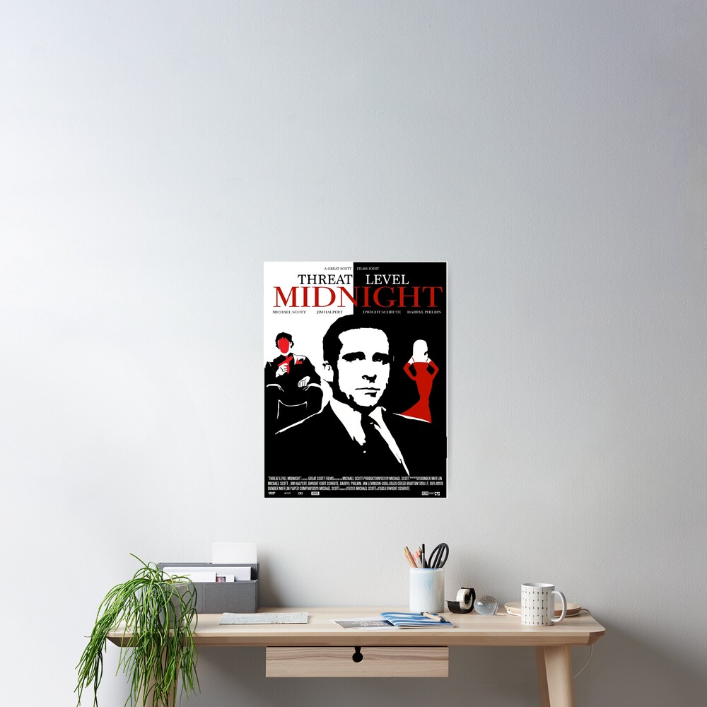 The Office Threat Level Midnight Movie Poster Poster By Wellshirt   Cposter,small,square Product,1000x1000.2u7 