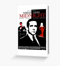 Das Büro: Bedrohungsniveau Midnight Movie Poster Grußkarte