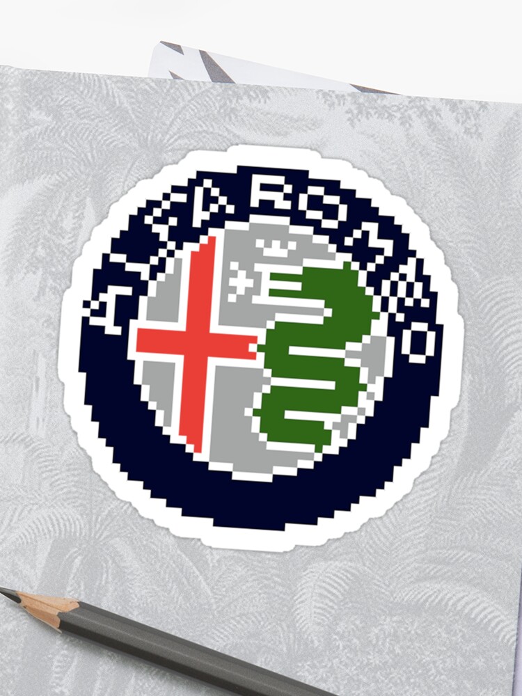 Alfa Romeo Pixel Art Sticker