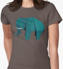 ORIGAMI ELEPHANT Women's Fitted T-Shirt