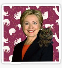Hillary Clinton Loves Cats Sticker