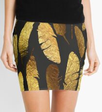 - Golden feathers - Mini Skirt