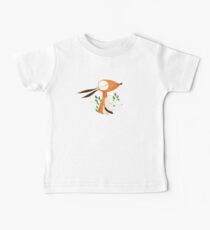 Fox and White Rose Baby Tee