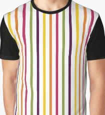 Fruit Tree Stripe Pattern Graphic T-Shirt