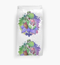 Yoshi and Baby Yoshi Duvet Cover