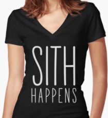 Sith Happens | Blank version Women's Fitted V-Neck T-Shirt