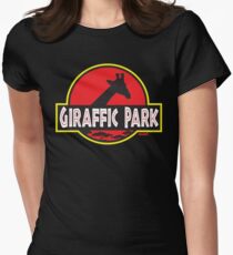 Giraffenpark Tailliertes T-Shirt für Frauen