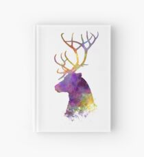 Reindeer 01 in watercolor Hardcover Journal