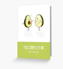Avocados - 'You Complete Me' Happy Birthday Card Greeting Card
