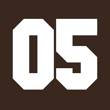 5 Number Cleveland Sports Five Brown Jersey Sticker for Sale by  HelloFromAja