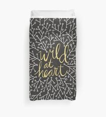Wild at Heart – Gold on Black Duvet Cover