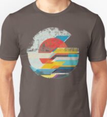 Digitaler Sonnenhorizont Slim Fit T-Shirt