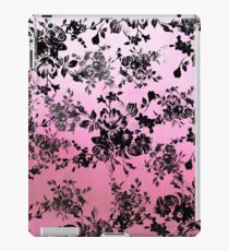 Vinilo o funda para iPad Chic vintage black floral pink watercolor pattern