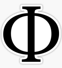 Phi Greek Letter Sticker