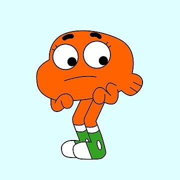 The Amazing World of Gumball Cartoon Darwin Character Orange Enamel Metal  Pin