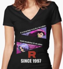 Rocket Recruitment Women's Fitted V-Neck T-Shirt