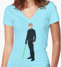 Luke Skywalker 1 Women's Fitted V-Neck T-Shirt
