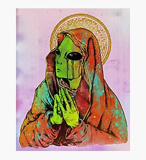 Praying Alien Photographic Print