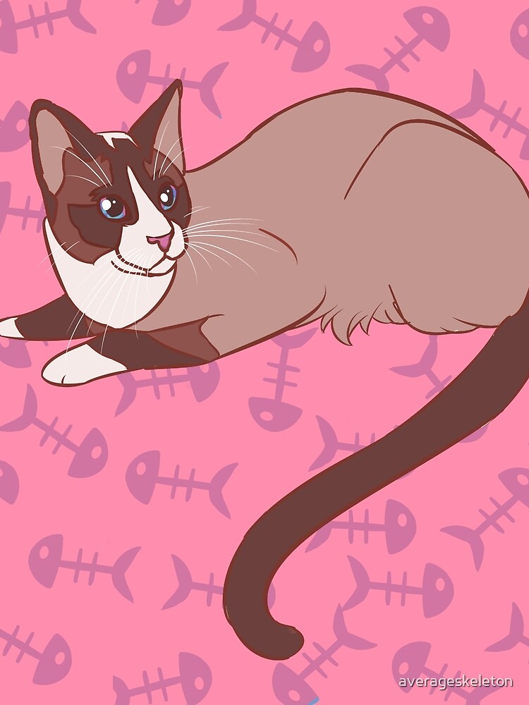 "Snowshoe Cat" Drawstring Bag by averageskeleton Redbubble