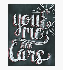 You and me and cars chalk Photographic Print