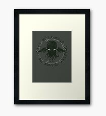 In his house at R'lyeh dead Cthulhu waits dreaming Framed Print