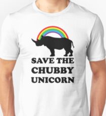 Save The Chubby Unicorn, Funny Rhino Unisex T-Shirt