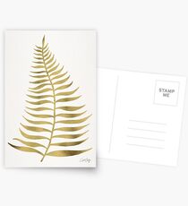 Golden Palm Leaf Postcards