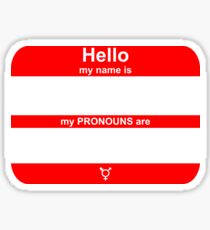 Hello, My PRONOUNS Are (Red) Sticker
