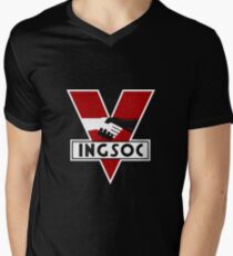 IngSoc logo from 1984 Men's V-Neck T-Shirt