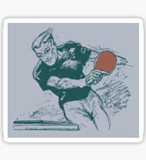 Ping pong, retro vector expressionist Sticker