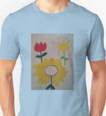 Oil Pastel Flower Picture Unisex T-Shirt