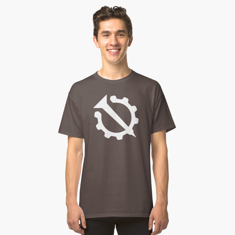 Hola Bandera oficial de Internet (uñas y engranaje) Camiseta clásica