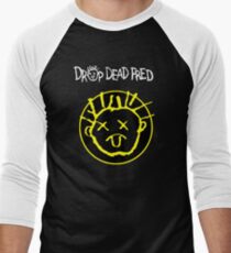 Drop Dead Fred Smiley Face Men's Baseball ¾ T-Shirt